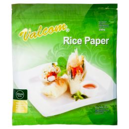 VALCOM RICE PAPER 22CM DIAMETER 250GM