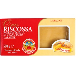 [RISCOSSA_495] LASAGNE PASTA SHEETS SEMOLINA 500G (CTN/12)