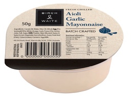 [BW_AIOLI50G] GARLIC AIOLI MAYONNAISE PORTIONS 50GM X 90